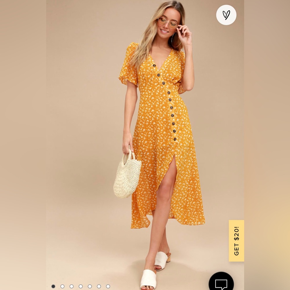 Lulus After Bloom Delight Floral Midi Dress